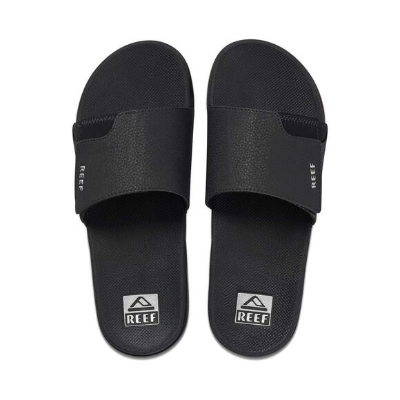 Reef Fanning Slide Mens Bottle Opener SandalBlack/Silver9